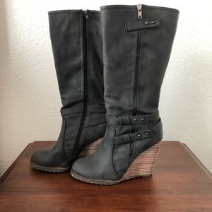 Very Volatile Tall Wedge Boots